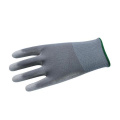 Hespax Cheap Grey PU Work Gloves Seamless Industrial